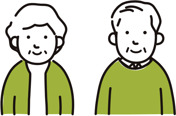 男性と女性のご利用者のイラスト